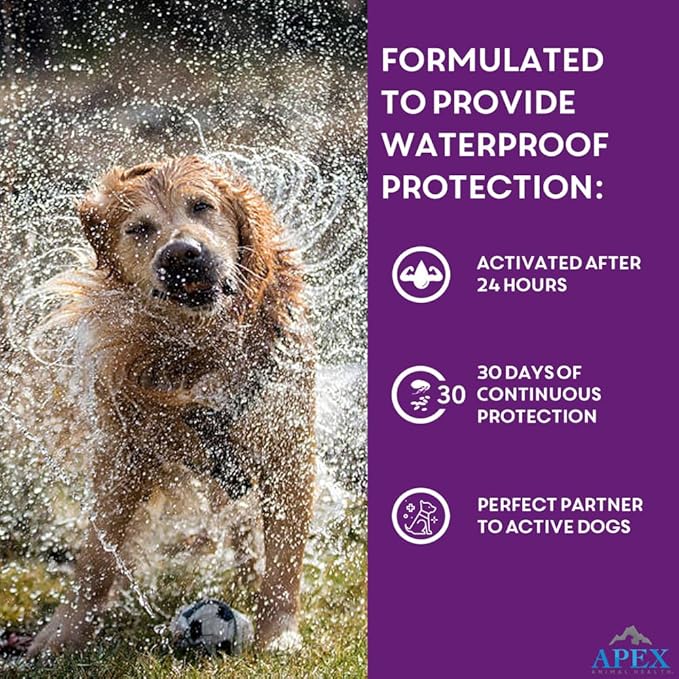 Apex Plus Flea and Tick Prevention for Dogs | Large (45-88 lbs) | 6-Month Supply | Dog Flea and Tick Treatment | 24-Hour Activation, Waterproof, 30-Day Protection-Mewly Pet