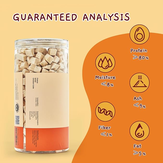 Jungle Calling Freeze Dried Chicken Cat & Dog Treats, Single Ingredient Chicken Bites for Cats & Dogs, High Protein Pet Training Treats, Edible Organic Food Topper, 10.58 oz-Mewly Pet