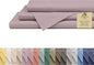 Linen Home 100% Cotton Percale Sheets Twin XL Size, Mauve Lavender, Deep Pocket, 3 Pieces Set - 1 Flat, 1 Deep Pocket Fitted Sheet and 1 Pillowcase, Crisp Cool and Strong Bed Linen