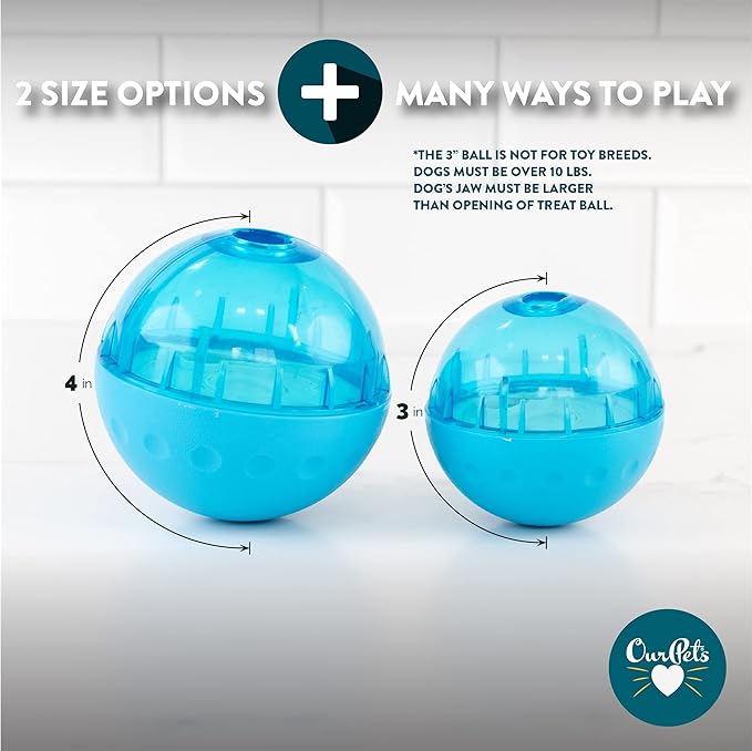 Our Pets Smarter Toys IQ Treat Ball - Colors Mary Vary - 4" - for Larger Dogs-Mewly Pet