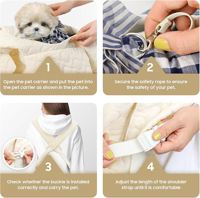 Pet Carrier Backpack, Adjustable Pet Front Cat Dog Carrier Backpack Travel Bag for Small Medium Dogs Cats and Rabbits, Safety Strap with Removable Bottom Plate for Camping Hiking Traveling