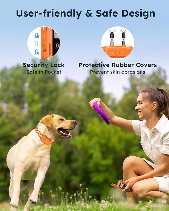 Jugbow Dog Shock Collar 2 Dogs (10-120Lbs) - 4200FT Dog Training Collars with Remote Control, IPX8 Waterproof Rechargeable E-Collars for Large Medium Small Dog