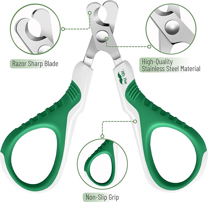 Mr. Pen Cat Nail Trimmer - Green & White, Cat & Kitten Nail Clipper, Pet Claw Trimmer for Small Dogs-Mewly Pet