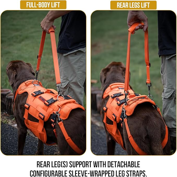 OneTigris Dog Lift Harness for Large Dogs, Dog Hip Support Brace, Full Body Dogs Lifter with Handles Invictus Multifunctional Mobility Assistance Vest for Back Legs-Mewly Pet