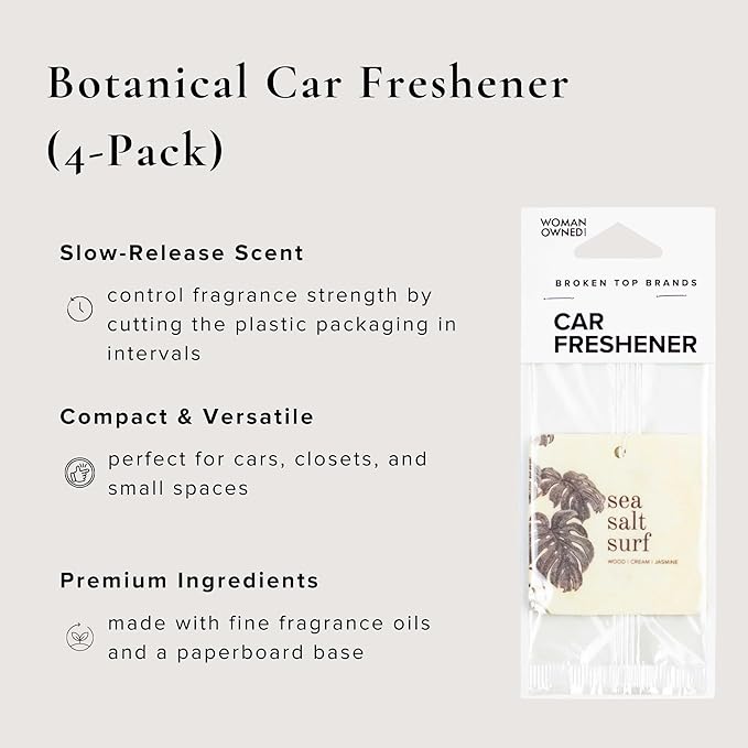 Sea Salt Surf Car Air Freshener, 4 Pack-Mewly Pet