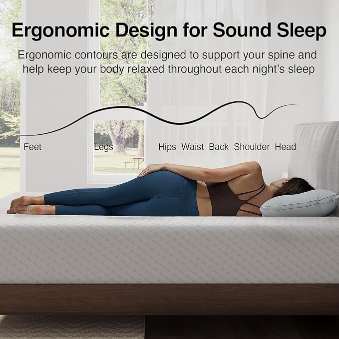 Novilla Twin Mattress, 10 Inch Memory Foam Mattress Twin Size with Comfort Foam for Pressure Relief & Fresh Cool Sleep,Removable Washable Cover,Twin Memory Foam Mattresses, Medium Firm