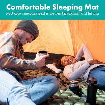 Ultralight Sleeping Mat - Inflatable & Compact Camping Air Mattress for Backpacking, Hiking- New