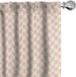 Ambesonne Geometric Curtains, Pale Salmon Colored Chess Table Like Modern Pink Color Squares Art Print, Window Treatments 2 Panel Set for Living Room Bedroom, Pair of - 28" x 95", Peach Cream