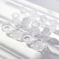 Clear Candlestick Holders 12PCS Ribbed Glass Taper Candle Holders for Tealight Stick Candles Table Centerpieces Thanksgiving Christmas Indoor and Outdoor Decorations