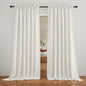 RYB HOME Sheer Curtains Linen Textured Semi Sheer Draperies Light Glare Filtering Privacy Sheer Backdrop for Bedroom Living Room Patio Door Window, Linen, W 70 x L 95 inches Long, 2 Pcs
