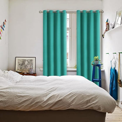 BGment Room Darkening Curtains 120 Inches Long - Grommet Thermal Insulated Drapes Window Treatment Curtains for Bedroom, 2 Panels, 52 x 120 Inch, Teal