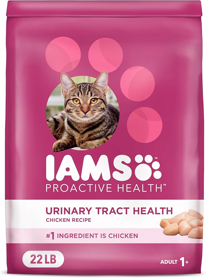 IAMS Proactive Health Adult Urinary Tract Healthy Dry Cat Food with Chicken, 22 lb. Bag-Mewly Pet