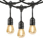 Feit Electric LED Solar Powered String Lights, Dusk-to-Dawn Sensor, 20ft Shatter Resistant Outdoor String Lights, Linkable, 2700K Warm White, 15,000-Hour Lifetime, SL20-10/SOL/V1, 11 Bulbs Included