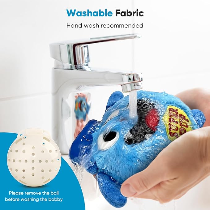 Petbobi Interactive Dog Toys for Boredom - Moving Dog Toy for Stimulating Play, Pet Plush Squeaky Ball for Small Medium Breeds with 4 Batteries, Blue-Mewly Pet