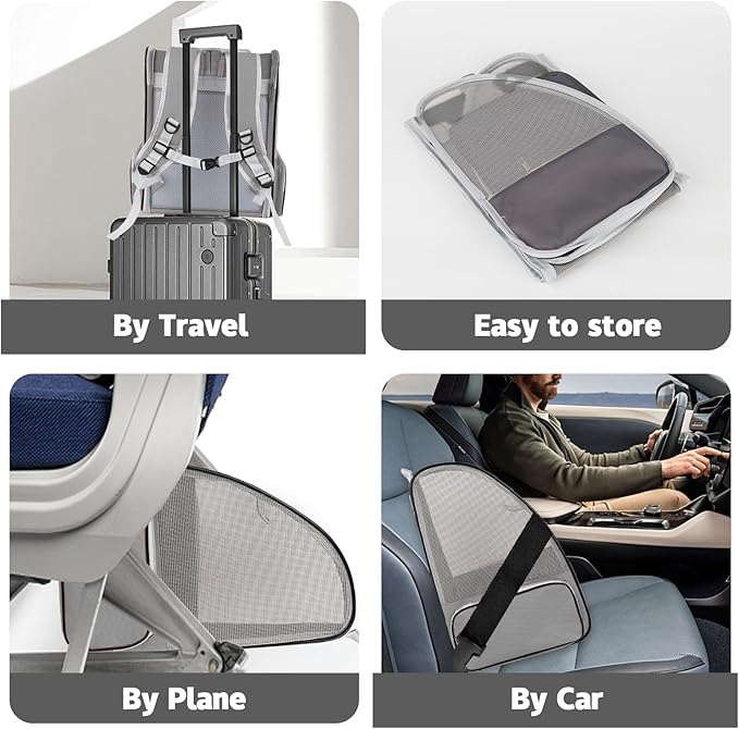 Cat Backpack Carrier,Pet Carrier Airline Approved for Small Dog Cat Puppy Kitten Bunny,Ventilated Mesh Design Animal Backpack for Hiking Camping Travel Bag (Light Grey)-Mewly Pet