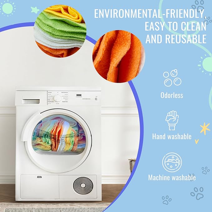 Pet Snuffle Ball, Puzzle Sniffing Interactive Dog Ball for Blind Dogs Training Stress Relief Dog Enrichment Toys Treat Machine Washable (15cm, Tropical Fruit)-Mewly Pet