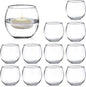 Set of 12 Clear Glass Tealight Candle Holder, 2.6'' H x 3.1'' W, Round Votive Candle Holders Bulk, Small Bowl Candle Holder for Wedding Table Centerpiece Home Decor