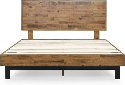 ZINUS Tricia Wood Platform Bed Frame with Adjustable Headboard / Wood Slat Support with No Box Spring Needed / Easy Assembly, Full