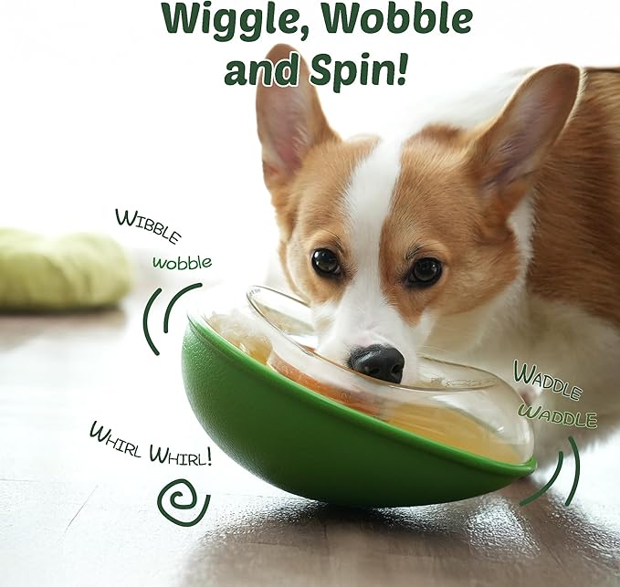 Avocado Non-Spill Treat Dispensing Wobble Toys for Dogs-Mewly Pet