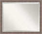 Amanti Art Brown Bathroom Mirror for Over Sink, 25x31 Noble Mocha Rectangle Vanity Mirror, Large Casual Frame, Hangs Horizonally and Vertically, Bathroom Wall Decor, Beveled Edge