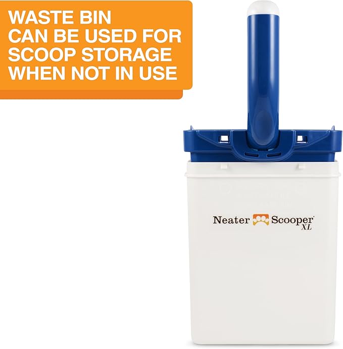 Neater Pet Brands Neater Scooper XL Cat Litter Scoop, 60 Refill Bags – Extra-Large Capacity Mess-Free Cat Litter Scooper with Bag for Large & Multiple Cats, Spill-Proof Litter Box Scooper with Holder-Mewly Pet