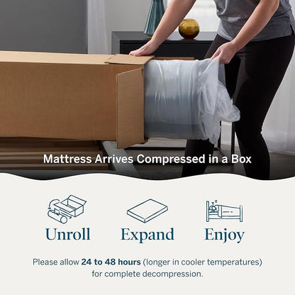 Lucid 10 Inch Memory Foam Mattress - Firm Feel - Infused with Refreshing Bamboo Charcoal and Cooling Gel - Bed in a Box - Temperature Regulating - Pressure Relief - Breathable - Twin XL Size