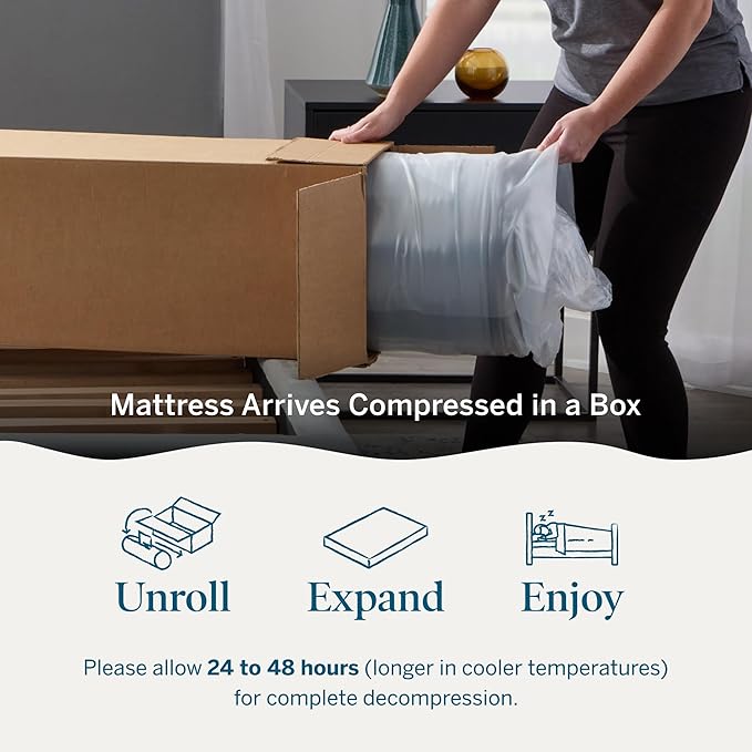 Lucid 10 Inch Memory Foam Mattress - Plush Feel - Infused with Refreshing Bamboo Charcoal and Cooling Gel - Bed in a Box - Temperature Regulating - Pressure Relief - Breathable - Full Size