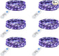 Minetom 6 Pack Purple Fairy Lights Battery Operated with Timer - 7ft 20 LED Waterproof Short Micro Firefly Lights for Halloween Decor, Pumpkin DIY Craft, Paper Lantern Decoration
