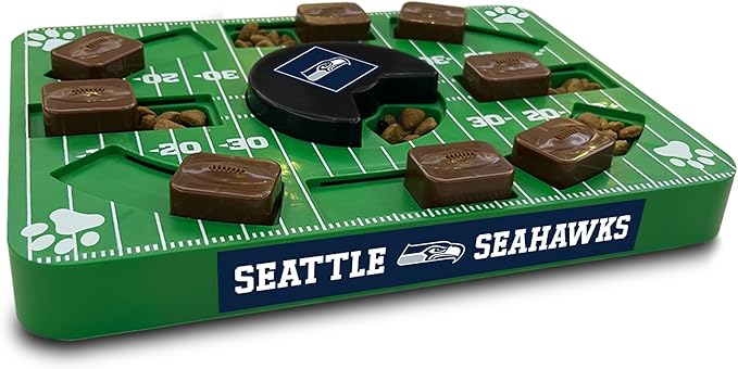 Pets First NFL Seattle Seahawks Puzzle Toy, Interactive Dog Puzzle Treat Toy-Mewly Pet