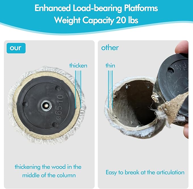 Cat Tree 5-Tier Floor to Ceiling, 89-109 Inch Adjustable Height Cat Tower with Cozy Hammock, Cat Climbing Tree for Indoor Cats, Beige-Mewly Pet