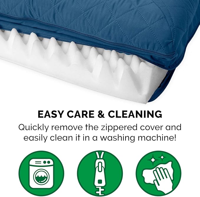 Furhaven Orthopedic Dog Bed for Large Dogs w/ Removable Bolsters & Washable Cover, For Dogs Up to 95 lbs - Quilted Sofa - Navy (Blue), Jumbo/XL-Mewly Pet