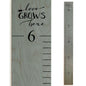 Headwaters Studio Wooden Growth Chart – Kids Height Chart, Wall Measurement for Kids, Height Chart for Wall, Growth Ruler for Children – “Love Grows Here” Gray (63" x 6.7")
