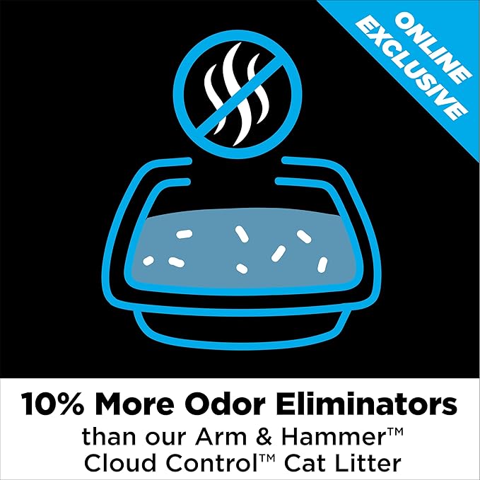 ARM & HAMMER Cloud Control Platinum Clumping Cat Litter Odor Control, 37 lbs.-Mewly Pet