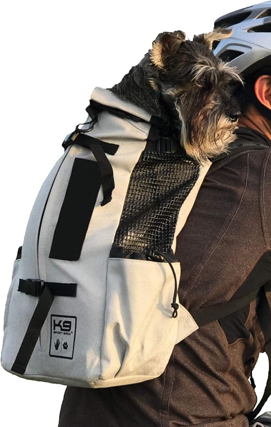 K9 Sport Sack Air 2 - Small, Light Grey - Ideal for Dogs with 13-16” Back Length - Durable, Breathable Backpack-Style Carrier - Perfect for Walks, Short Hikes & Public Transportation-Mewly Pet
