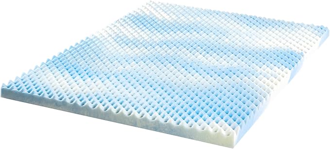 ZINUS 3 Inch Swirl Gel Cooling Memory Foam Mattress Topper, Smaller, More Convenient WonderBox Packaging, Cooling, Airflow Design, CertiPUR-US Certified, Full