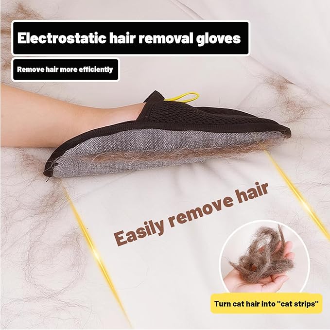 Pet Hair Remover, Brush Pet Hair, Pet Hair Removal Glove, Electrostatic Gloves Pet Hair Removal, Upgrade Reusable for Couch Furniture Carpet (3 PCS)-Mewly Pet