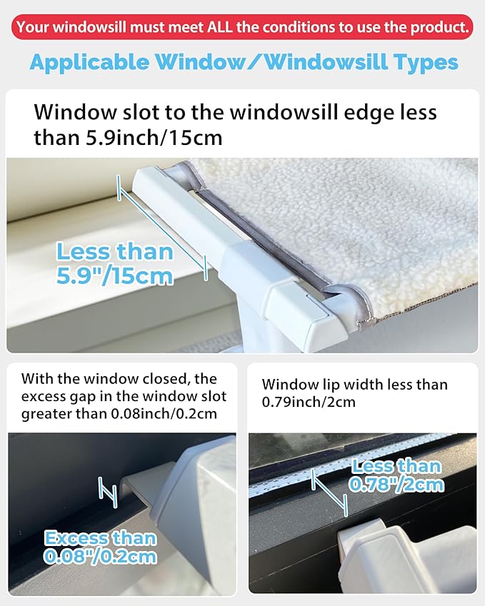 Heavy-Duty Window Sill Perch – All-Metal Frame Supports up to 120 lbs – Durable, Easy-to-Assemble Cat Hammock for Large and Multiple Cats (XL 1PC)-Mewly Pet