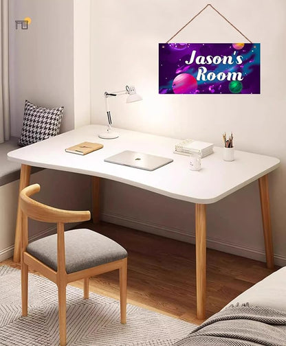 Personalized Stars Sign Customized Galaxy Signs Wall Art Decoration Exquisite Decorative Signs for Girls Bedroom Door Decor For Kids Room Outer Space Themed Nursery Decor For Boys Room