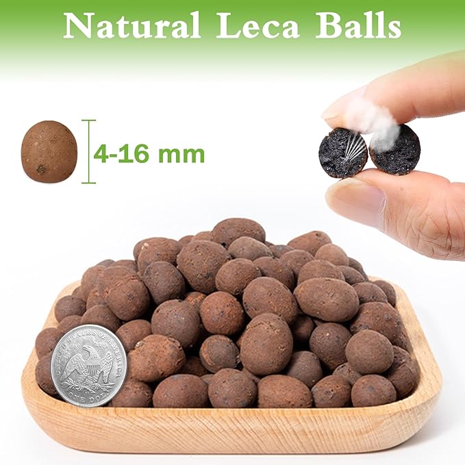 Halatool 12LB Expanded Clay Pebbles for Potted Plants Organic Lightweitht Clay Leca Balls for Hydroponics Gardening Orchids Drainage Decoration Aquaponics Aquariums-Mewly Pet