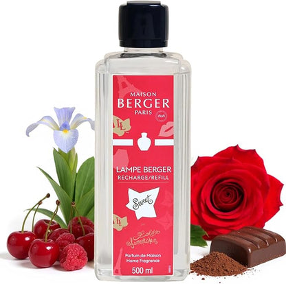 Maison Berger Lampe Refill – Lolita Lempicka Sweet Fragrance, 500ml (16.9oz) – Air Freshener Oil – Home Scent Diffuser – Cherry, Patchouli, Praline – Made in France