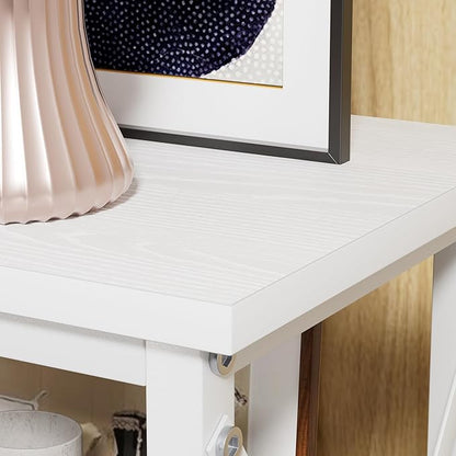 VECELO Modern Nightstands X-Design Side End Table Night Stand with Storage Shelf for Bedroom,Living Room