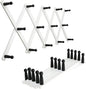 SKOLOO Hat Rack for Wall with 14 Hooks, Pack of 2, Solid Wooden, Modern, Expandable Coat Rack Wall Mount for Coats, Hats, Bags, Baseball Caps, Black on White