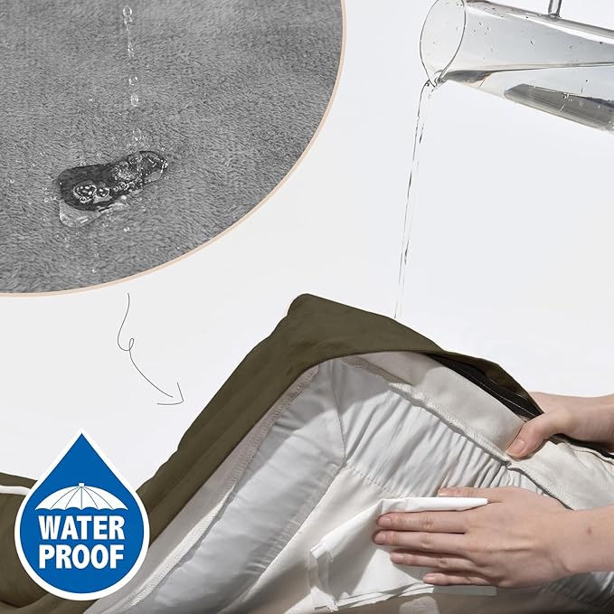 Comfort Expression Medium Dog Beds Waterproof Orthopedic Foam Dog Sofa Beds for Medium Large Dogs Comfy Pet Bed with Washable Removable Cover & Non-Slip Bottom(Medium,Dark Green)-Mewly Pet