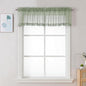 Chyhomenyc Sheer Sage Green Valances for Windows 2 Pack, Small Window Curtains for Living Room Bathroom Cafe Laundry Basement, Modern Top Dual Rod Pocket Voile Curtain, 42W x 18L inches, Sage Green