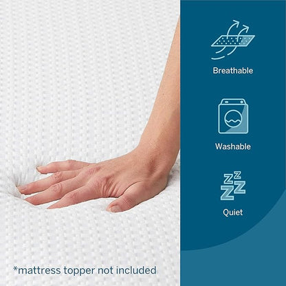 Lucid 2 Inch Mattress Topper Cover Full – Cover For Mattress Topper - Mattress Topper Cover with Zipper – Twin Mattress Cover - Cover Only