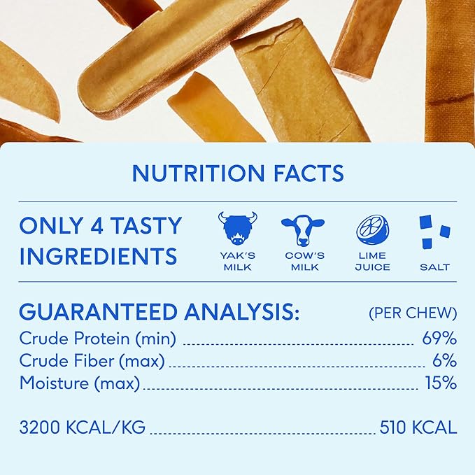 Native Pet Yak Cheese Himalayan Dog Chews - Long Lasting Dental Sticks for Small Breeds– 100% All Natural Himalayan Yak Chews for Small Dogs – Cheese Bone for Aggressive Chewers - 15 Per Pack-Mewly Pet