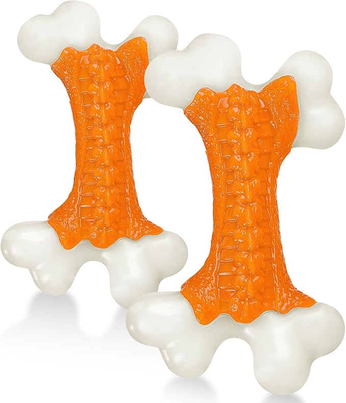 Dog Toys 2 Pack, Dog Toys for Aggressive Chewers Large Breed, Aggressive Chew Toys for Large Dogs (2 Pack)-Mewly Pet