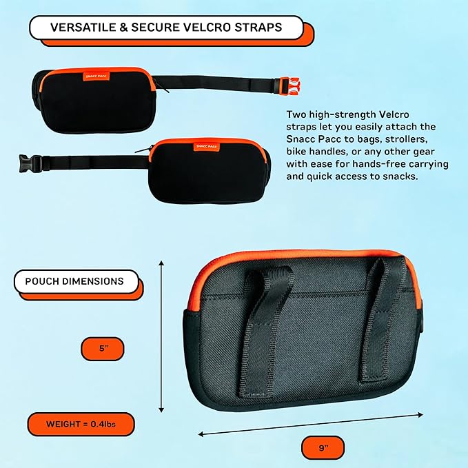 The Snacc Pacc Pouches by Little Chonk | Compatible with The Maxine One Medium Backpack Only | Two Neoprene Storage Compartments with Hip Belt Attachment-Mewly Pet