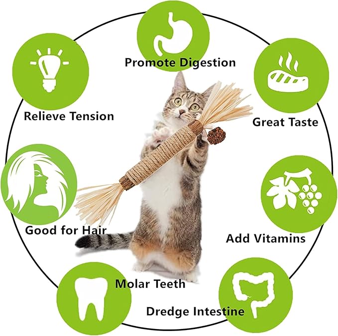 Cat Toys 21Pack Silvervine Chew Stick Kitten Treat Catnip Toy Kitty Natural Stuff Catnip for Cleaning Teeth Indoor Dental Snack Interactive-Mewly Pet