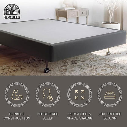 Hercules 8 Inch High Profile Foundation Mattress Box Spring Replacement, Full